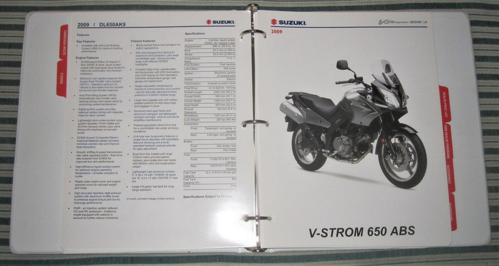 2009 SUZUKI Catalog Early Release Models & Programs for Motorcycles & Quads
