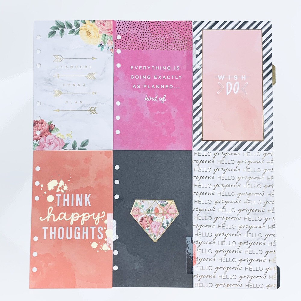 Personal Planner 6 Dashboards Inserts Flower set for journaling