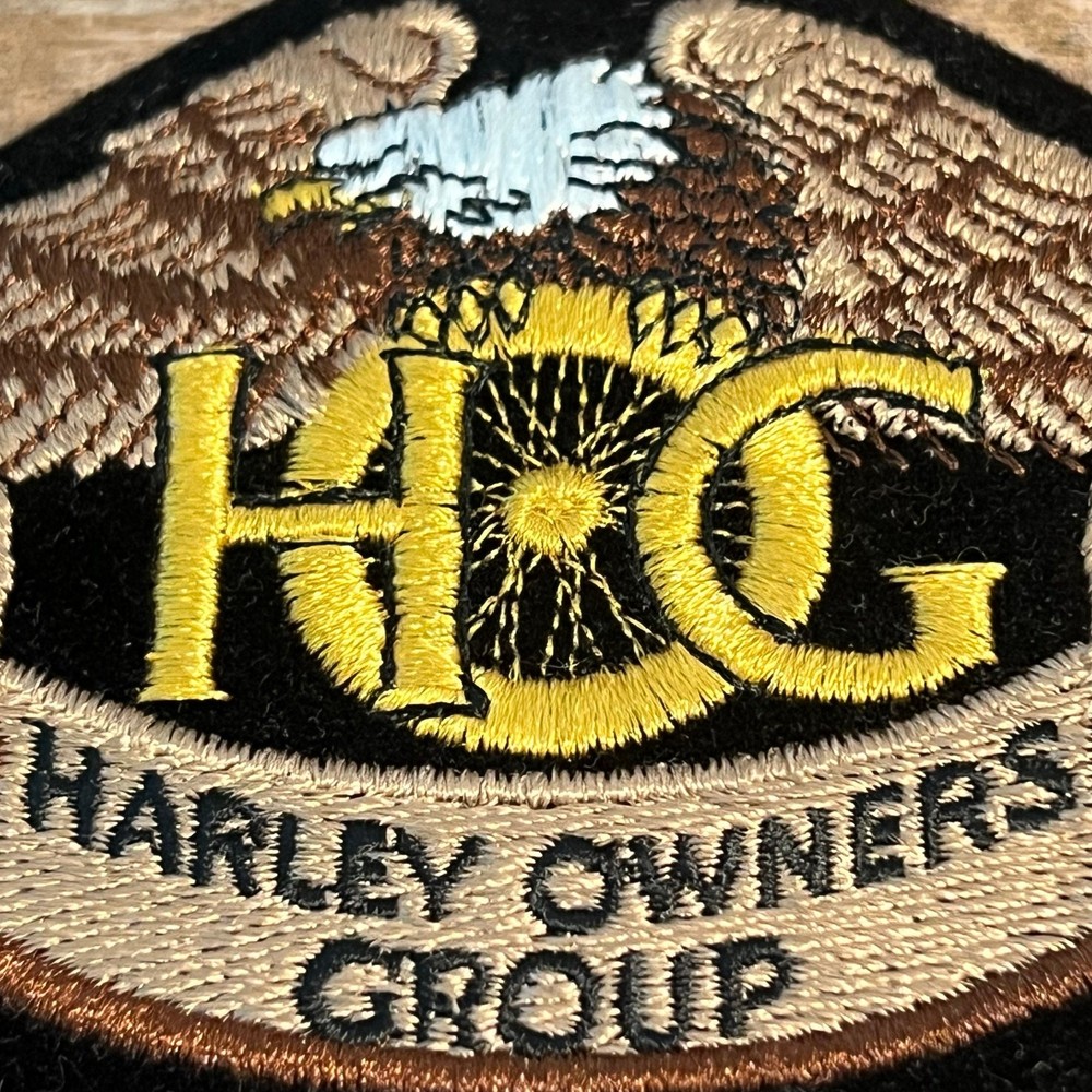HOG Harley Owners Group Patch Eagle Banner Embroidered Biker Vest