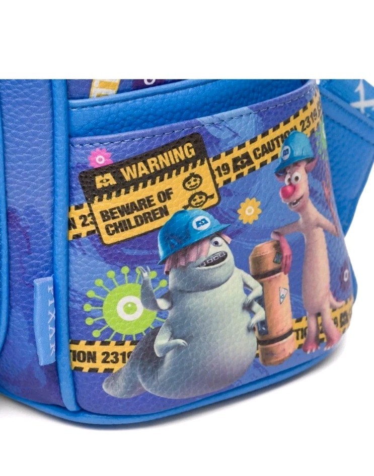 Disney Pixar Monsters Inc. Roz Got My Eye On You 11" Vegan Leather Mini Backpack