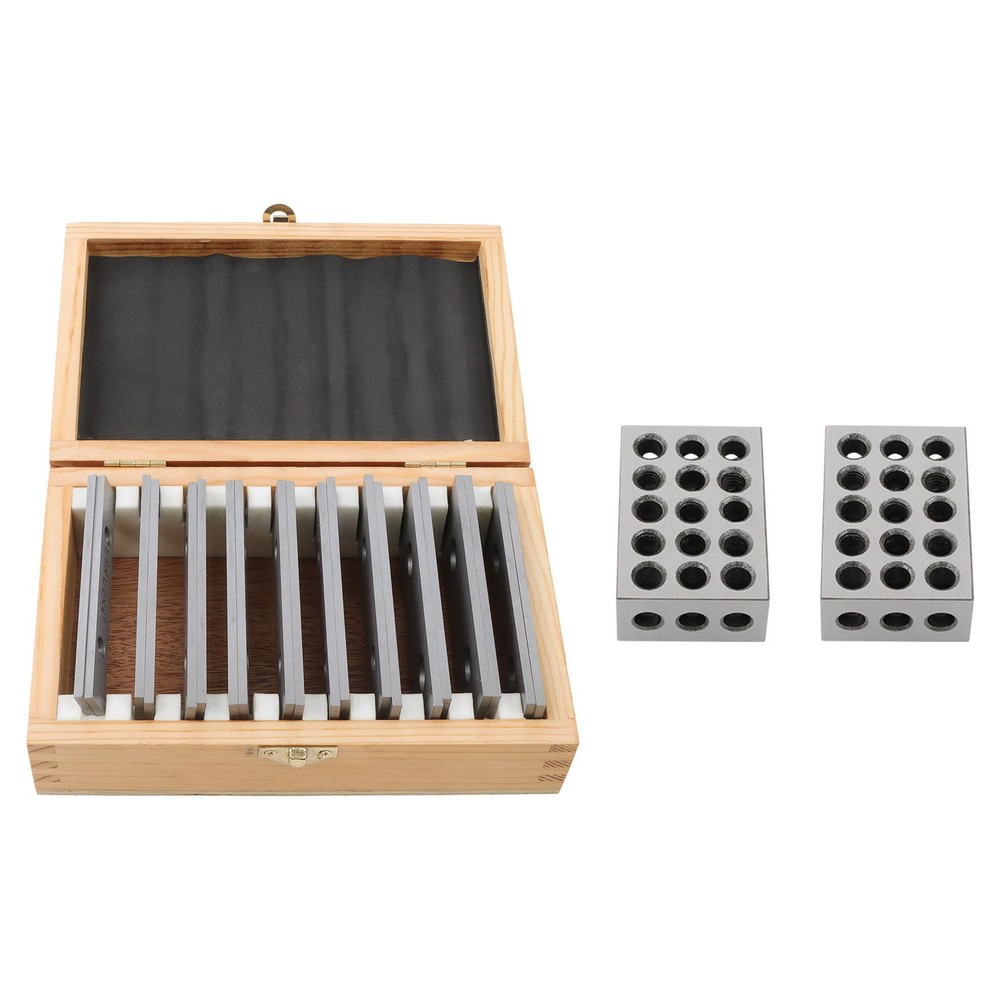 LABLT 10Pcs Precision 1/8×4" Parallel Set & 1 Matched Pair 1-2-3 Blocks 23 Hole
