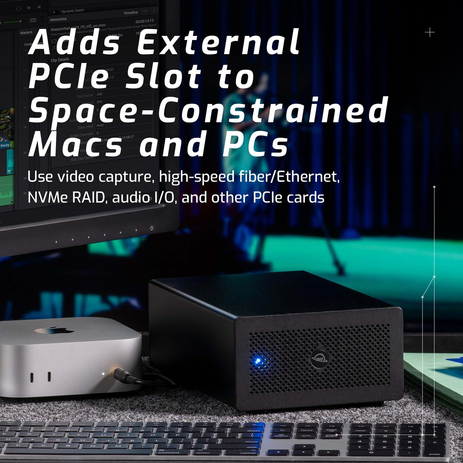 OWC Mercury Helios 5S Thunderbolt™ 5 External PCIe Expansion Solution
