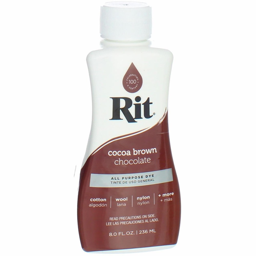 2 Pack Rit All-Purpose Liquid Dye, Cocoa Brown, 8 fl oz