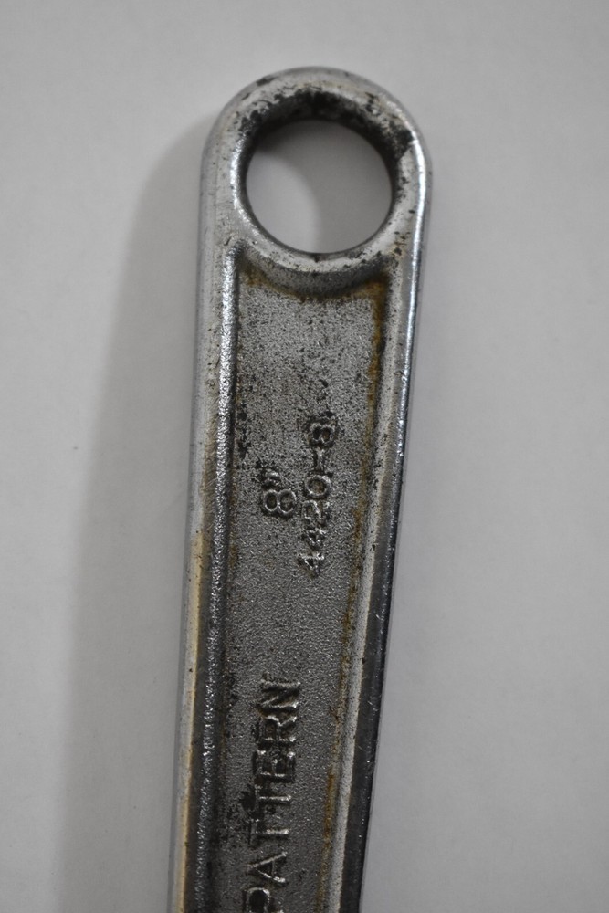 Century Thin Pattern 8" Adjustable Wrench Chrome Plated 4420-8 Drop Forged