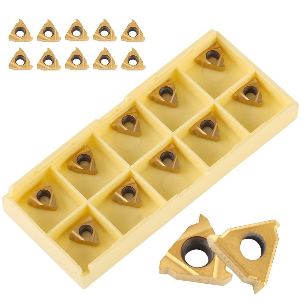 10PCS Lathe Threading Inserts Carbide Turning Inserts 11IR A60 CNC Blade