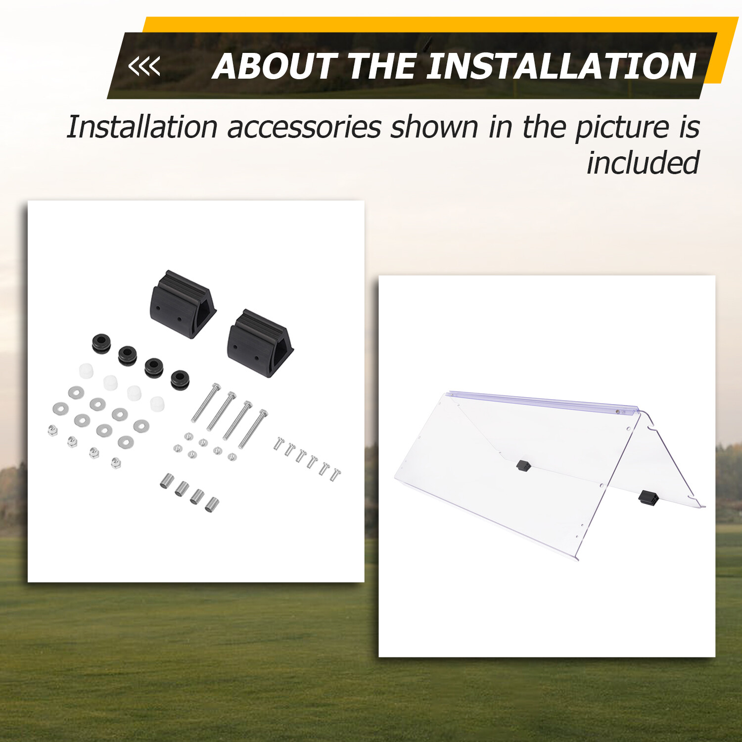 For ICON I20 I40 I60 I20L I40L I60L Golf Cart Folding Clear Windshield PC New