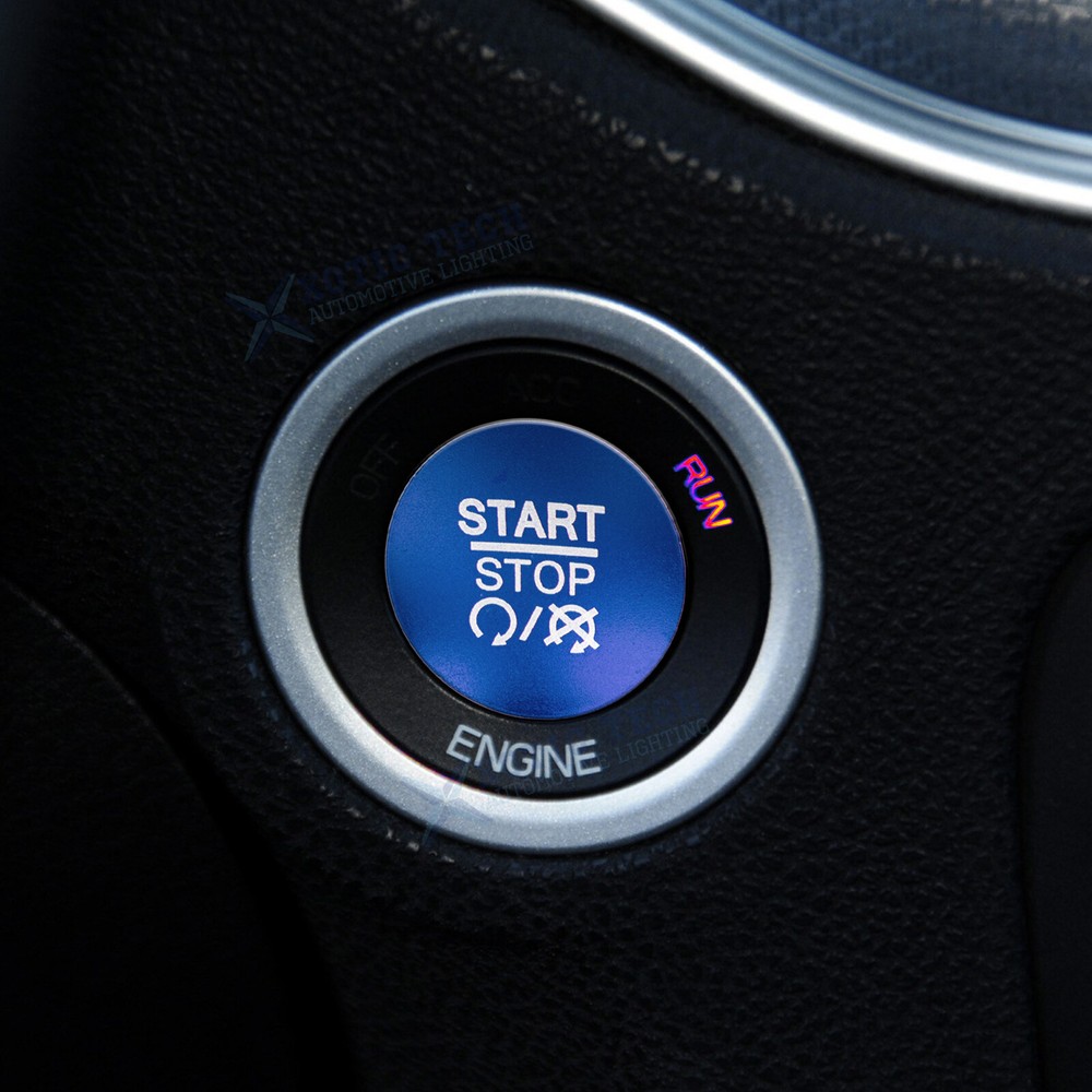 BLUE Ignition Engine Start Stop Push Button Cover For Dodge Charger Durango Ram