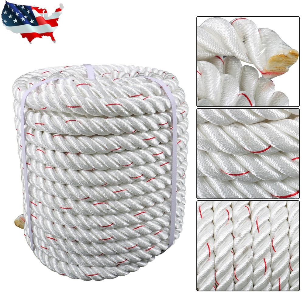 Pulling Rigging Line 1" × 120' Double Braid Nylon Polyester Arborist Bull Rope