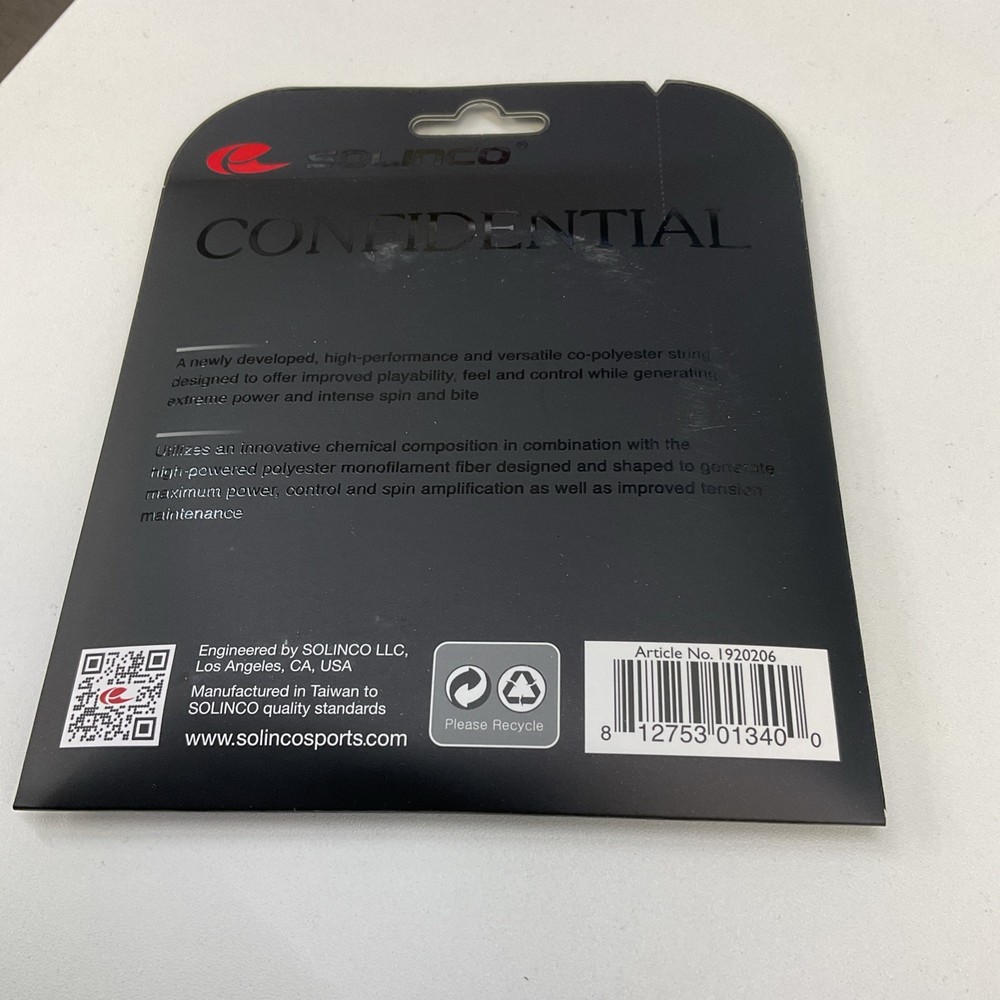 3 Pack Solinco Confidential 16g/1.30mm Polyester String