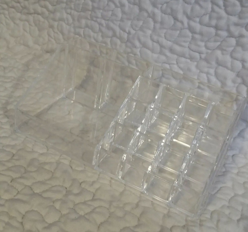 Acrylic Clear Multi Compartment Make Up Art Craft Organizer Storage Decor Modern