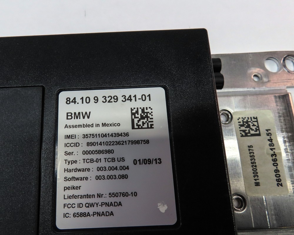 2014 BMW 750Li (F01) BLUETOOTH TELEMATICS COMMUNICATION CONTROL MODULE