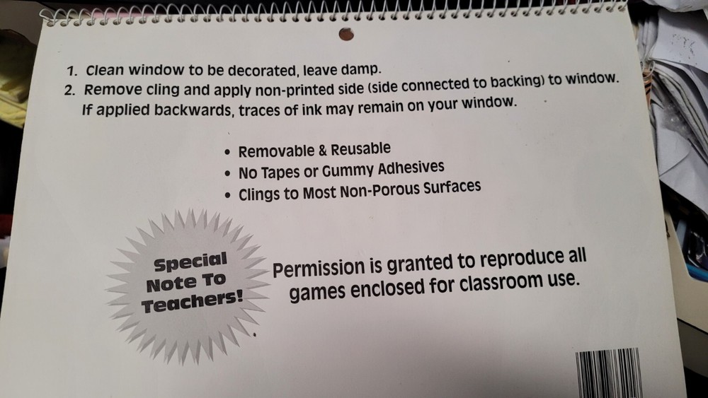 Classroom Clings Booklet