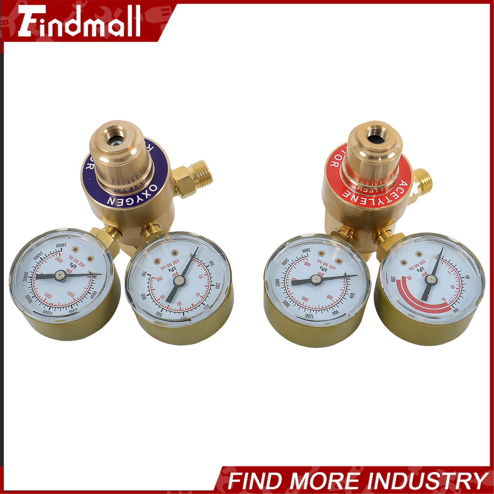 Oxygen Acetylene Gas Regulator Welding Cutting Torch Dual Gauge CGA540 CGA200