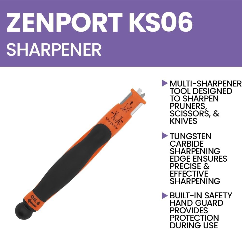 6 In 1 Multipurpose Sharpening Tool, Black/Orange