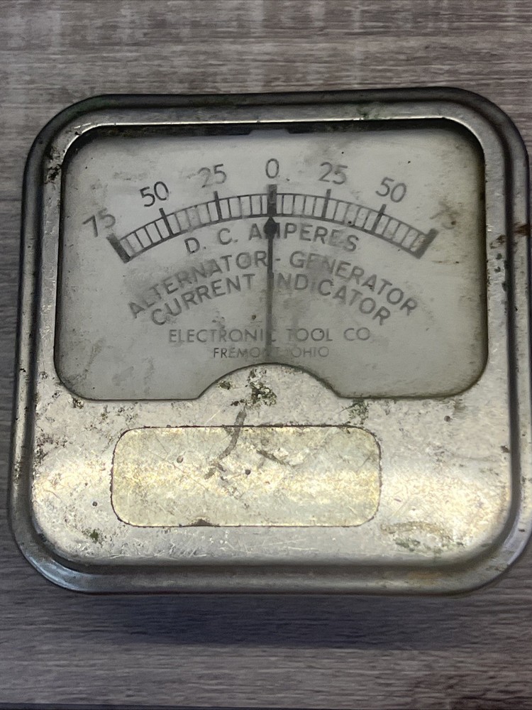 Vintage Electronic Tool Co D. C. Amperes Alternator Generator Current Indicator