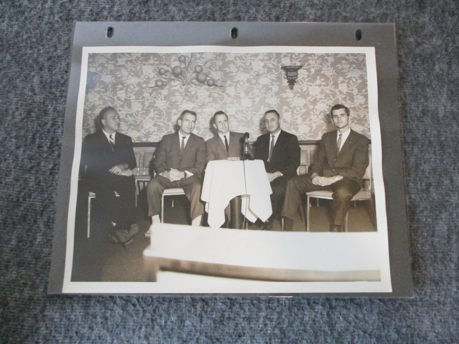 1966 NASA APOLLO 1 PHOTO ORIG GELATIN-ASTRONAUTS KILLED- GRISSOM/CHAFFEE/WHITE