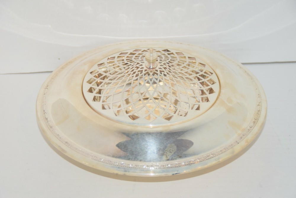 EPNS 809 Serving Bowl With Lattice Lid Silver