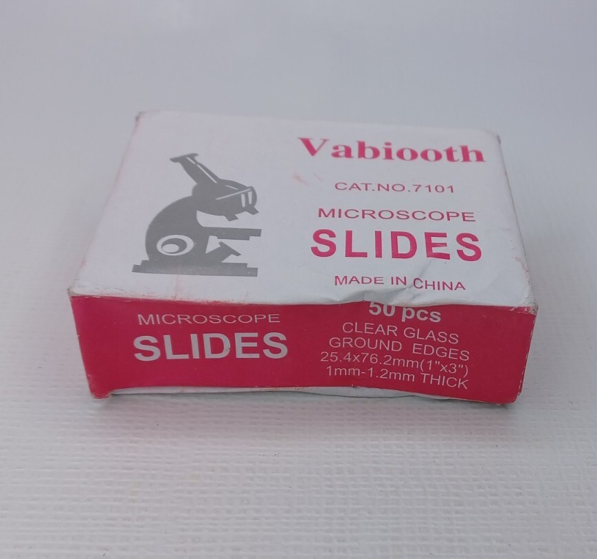 47 Pcs Clear Glass Microscope Slides Ground Edges 1" x 3"