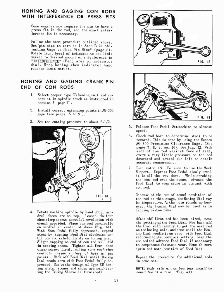 Sunnen 4-Speed Precision Honing Machine Operating Instruction Manual #1376