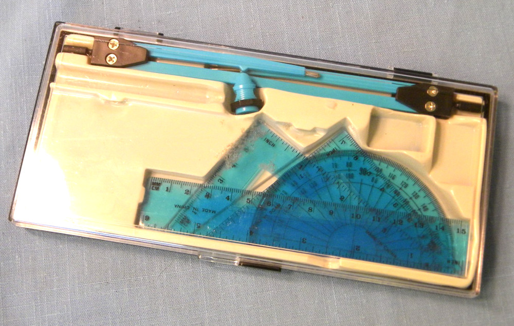 Drafting Drawing Compass Divider Set in Box Parts Missing