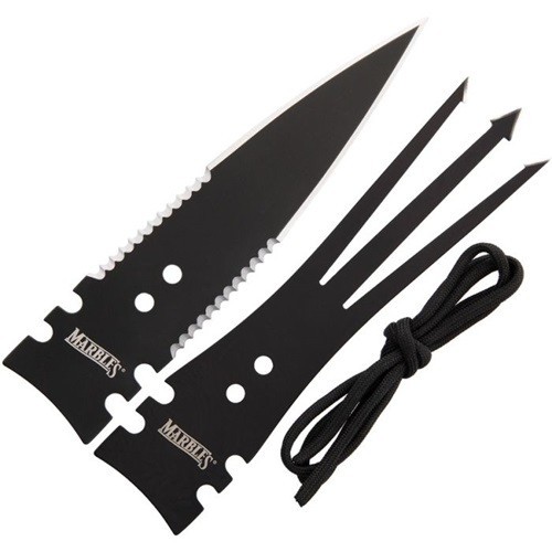 Marbles Gig and Spear Heads Set Black Stainless Steel