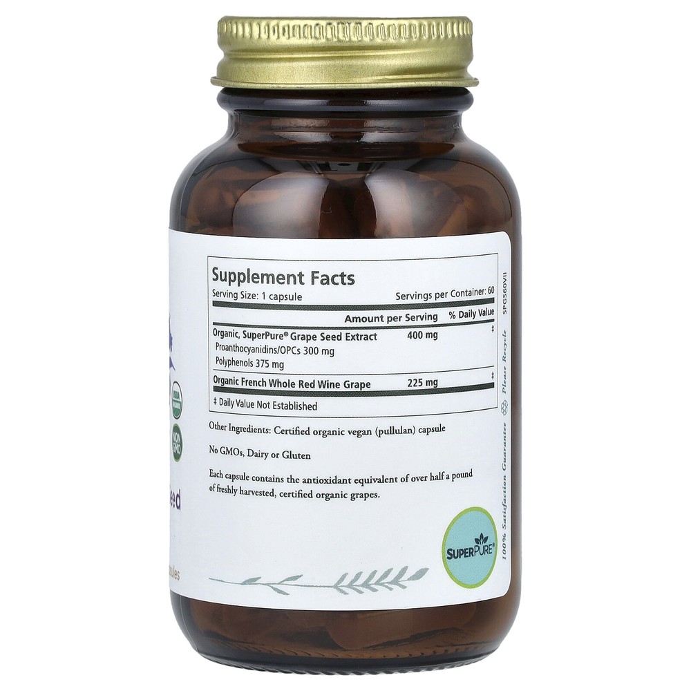 SuperPure Grape Seed, 60 Capsules