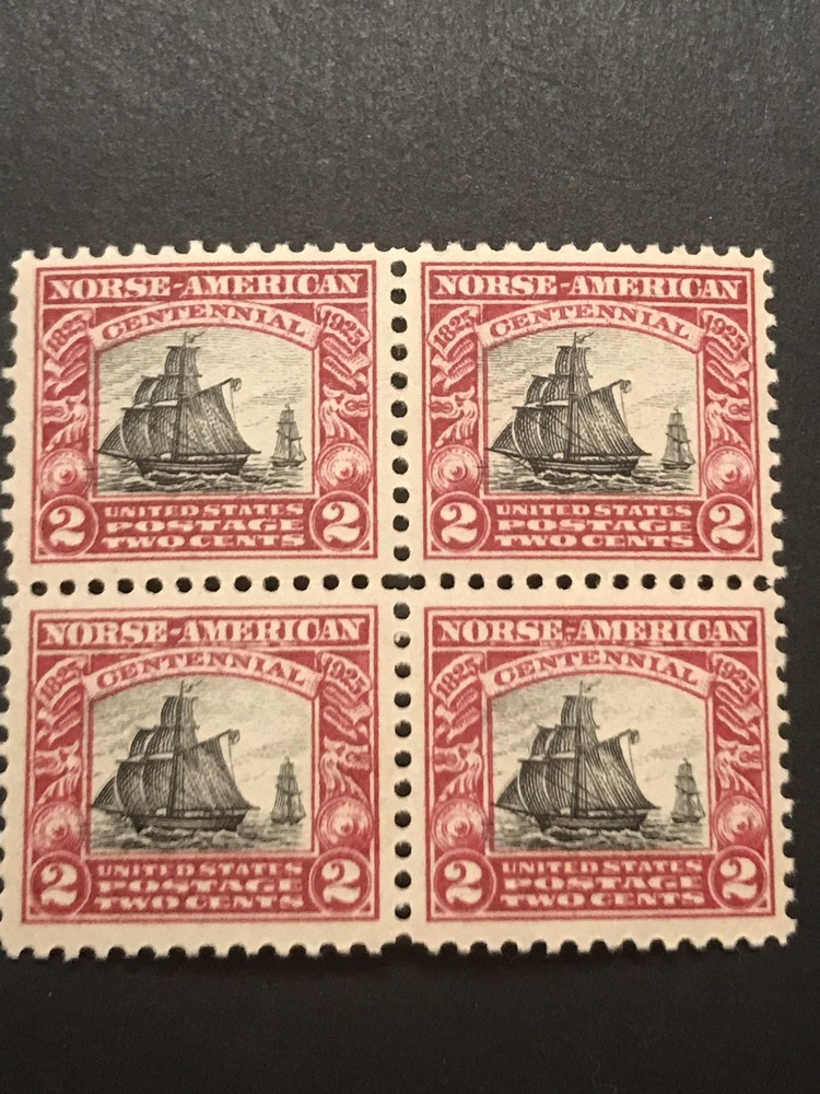 Scott #620 -MLHOG-Blk of (4)