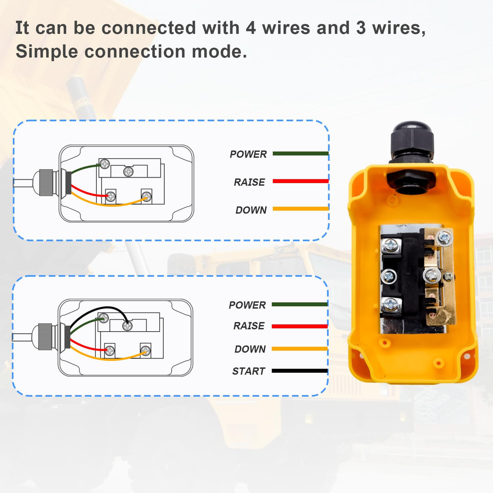 Dump Trailer Remote Control Switch 12V DC Trailer up and down Control Switch for
