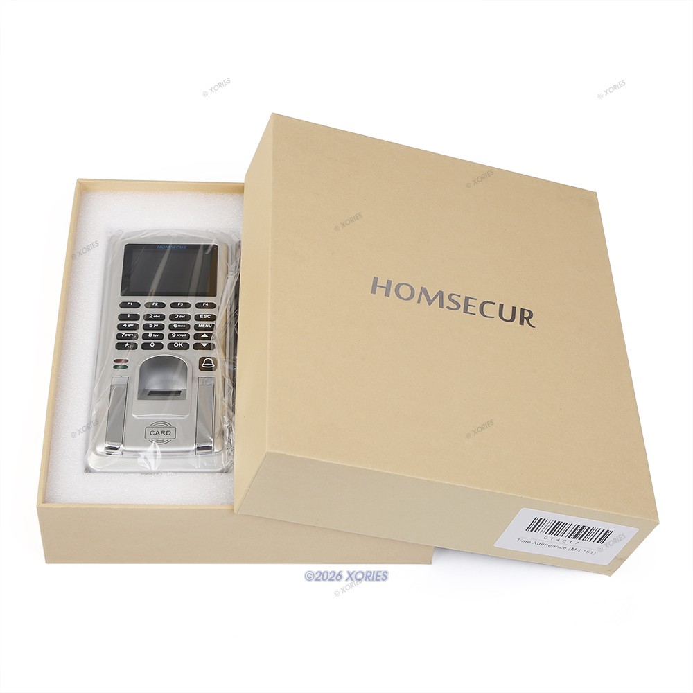 HOMSECUR Biometric Fingerprint Attendance Time Clock With RFID Reader+WiFi+USB
