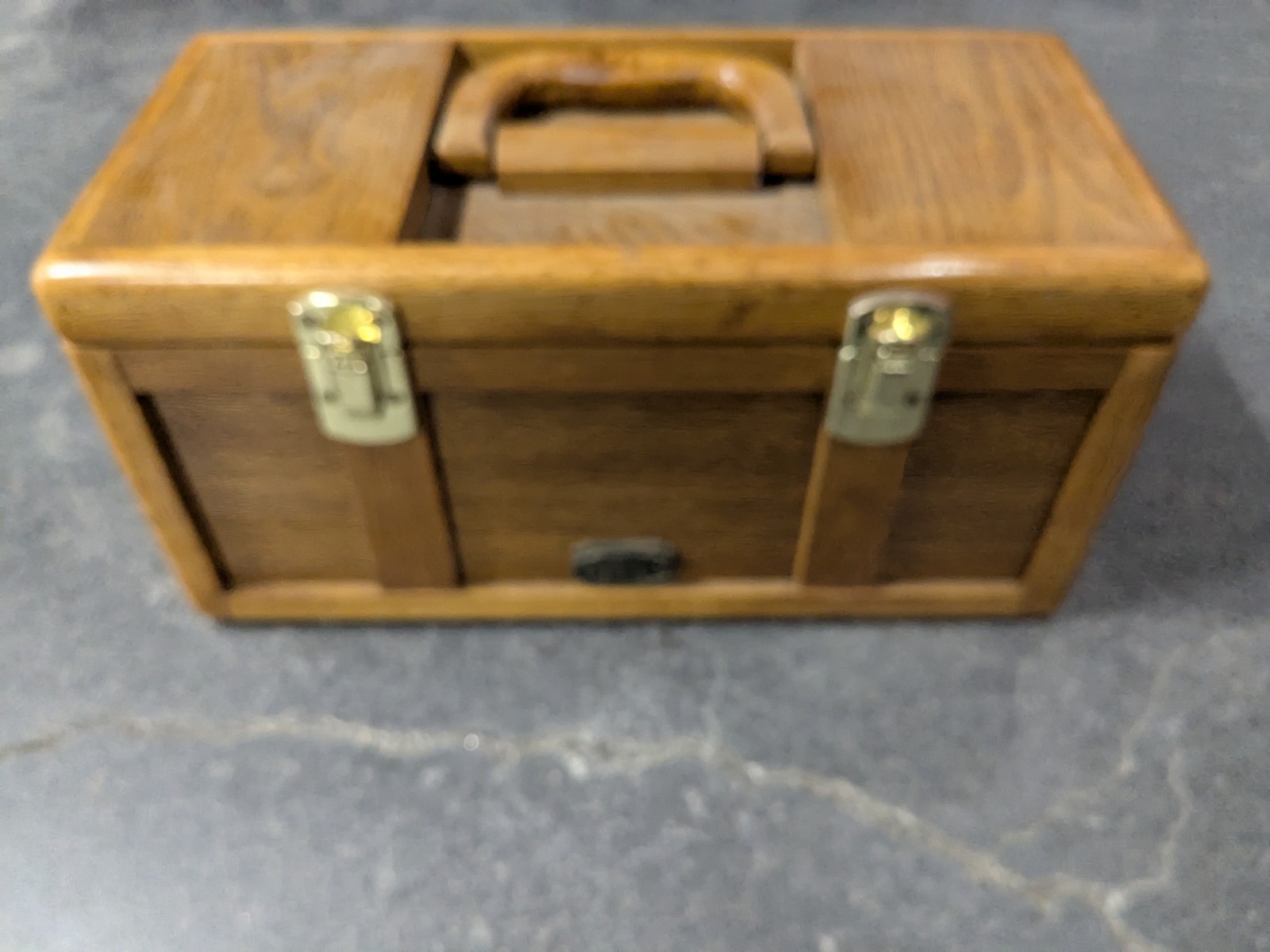 THOMAS Pacconi Museum Series Wooden Wood Tool Box Chest w/Lift-Out Tray