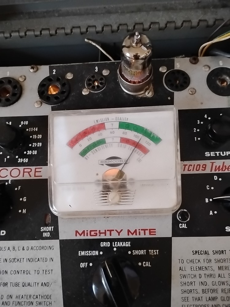 CROSLEY 12AT7 ECC81 High-Mu Dual Triode TESTED BALANCED Emissions 109/120 NOS