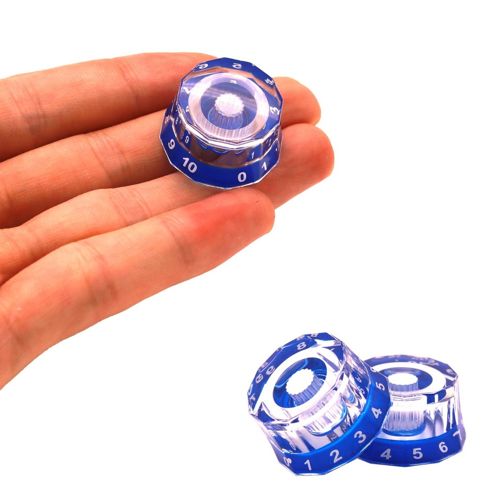 2X Electric Guitar Knobs Speed Control Knobs for PRS/LP/SG/Les Paul Guitar Blue