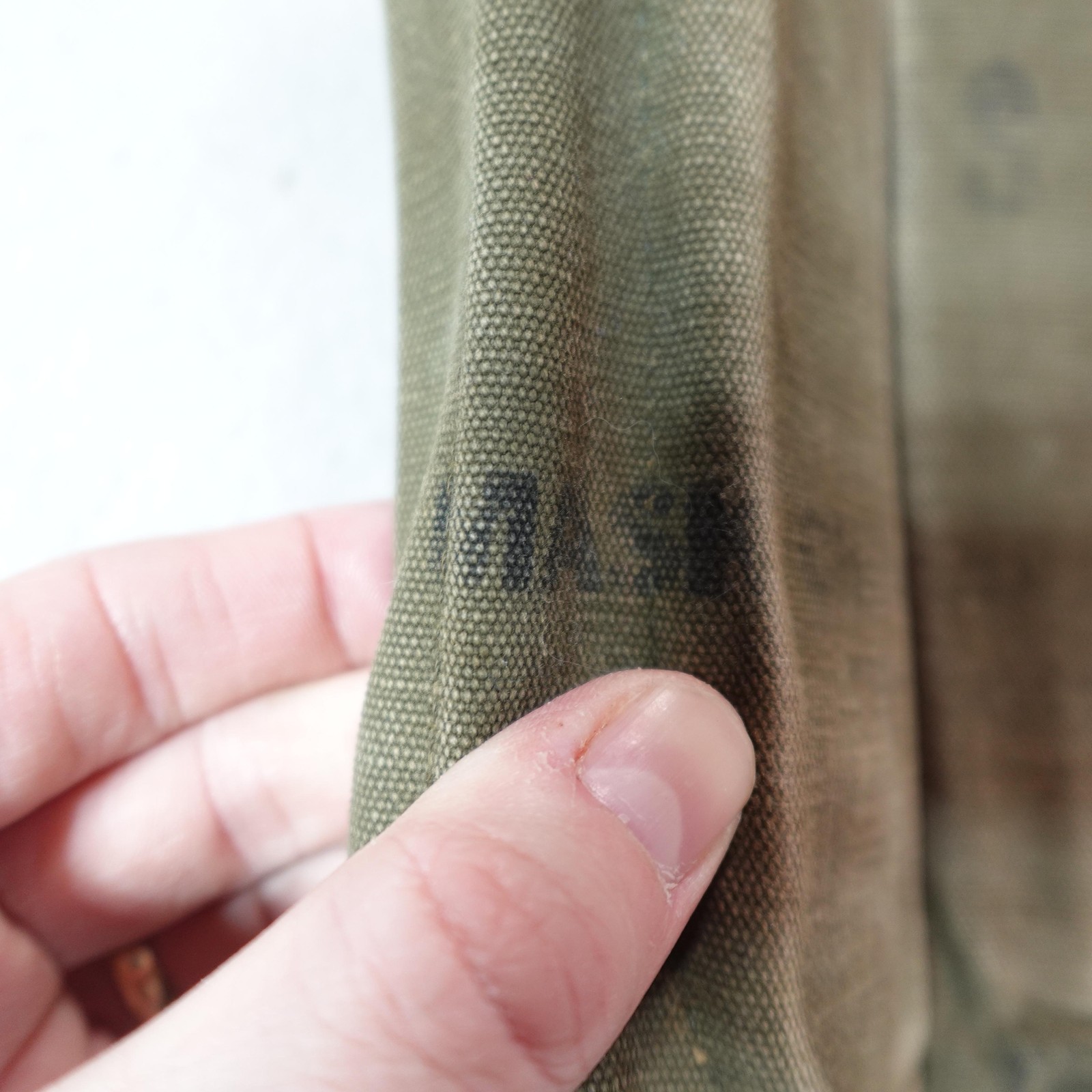 Vintage Military M-17 Field Bag Pouch Canvas OD Green Small Carry Case Gear