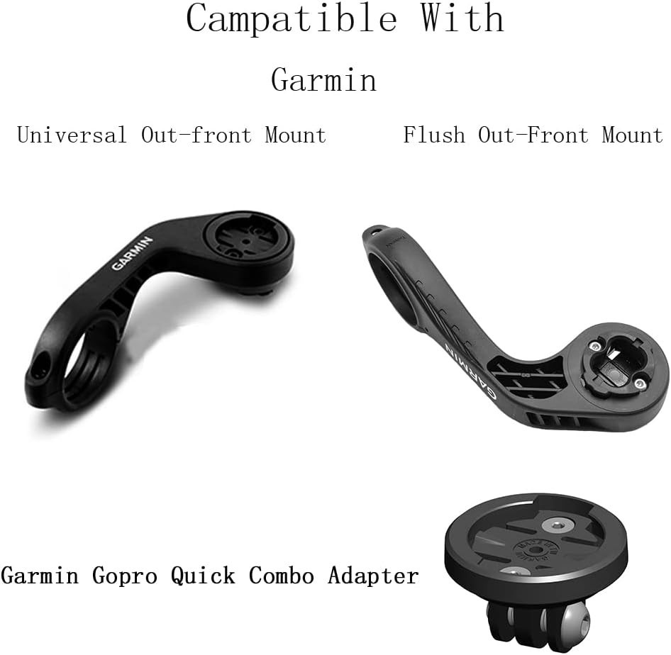 Out-Front Mount for Garmin Edge Compatible with Camera or Headlight Quick Rel...