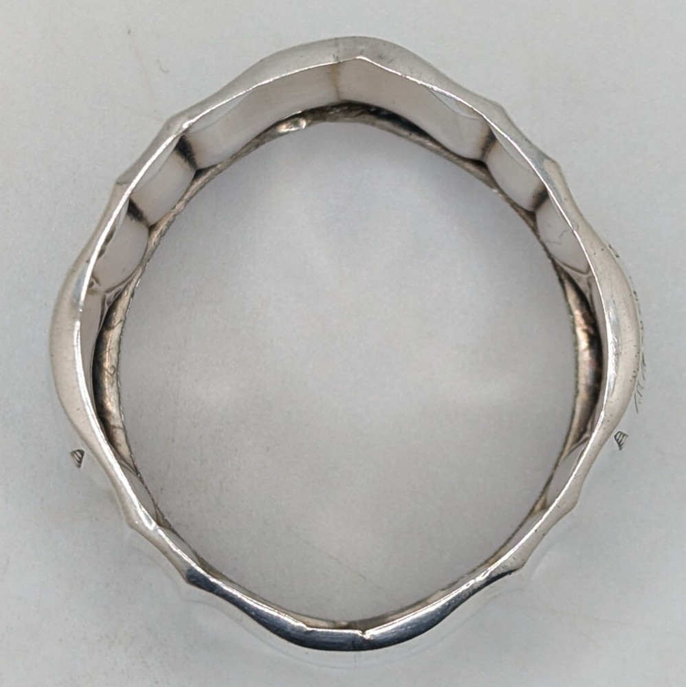 Antique German 800 Silver Napkin Ring "C St" initials engraving