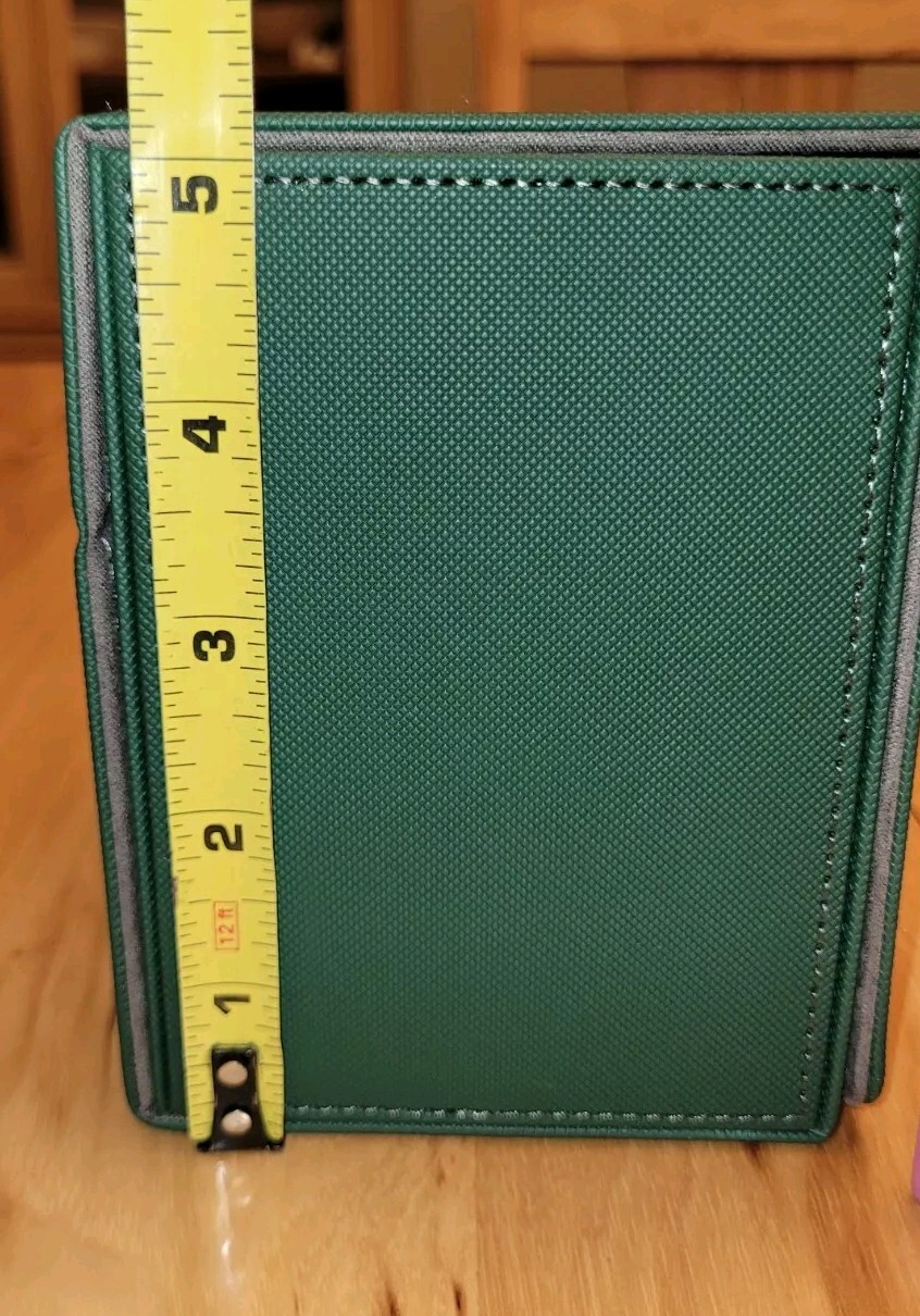 MTG Commander Deck Card Box Display Window Dice Drawer 100+ Double Sleeved Green