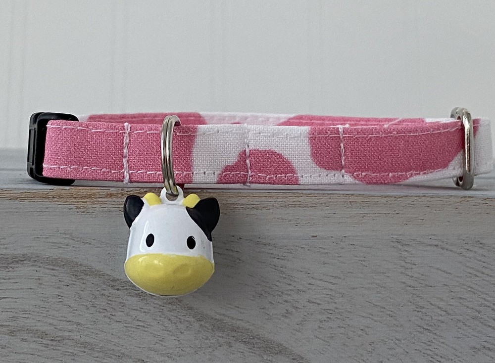 Cat Collar Custom Made, Cow Cat Collar