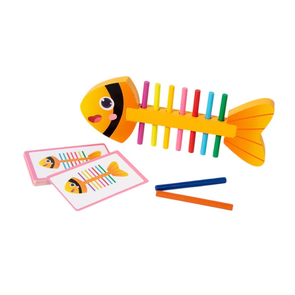 Fishbone Matching Toy Matching Game Developmental Hand Eye Coordination Creative