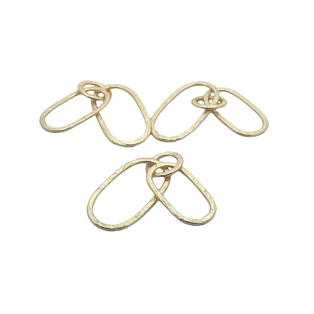 Gold, Silver & Brass Finish Copper or Brass Oval/Rectangular Double Circled Earr
