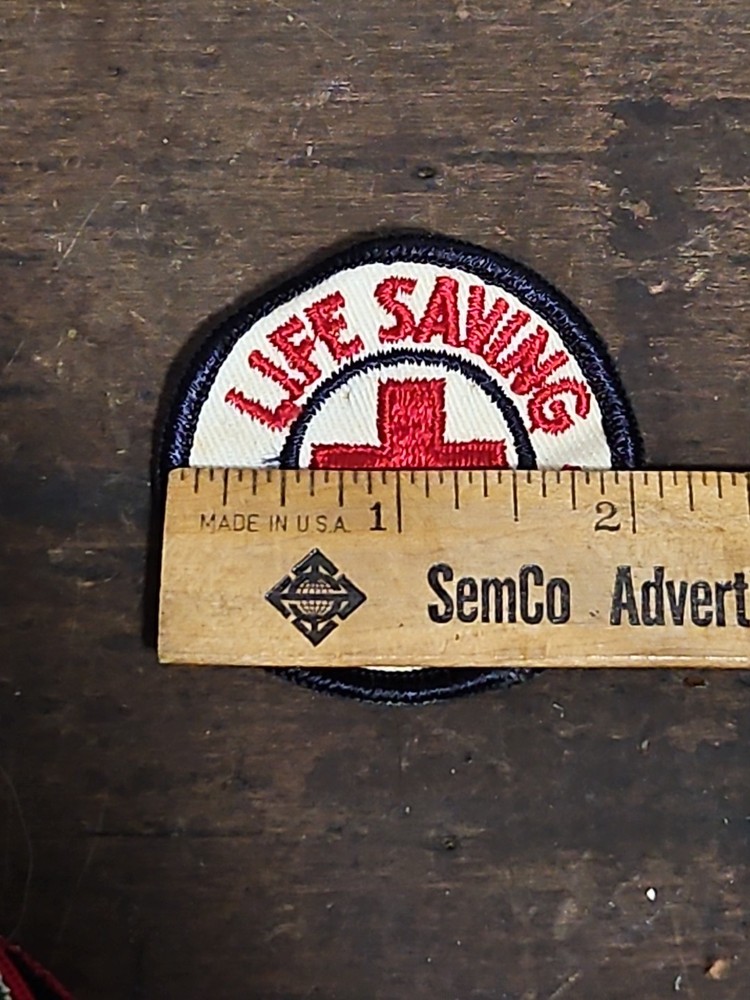 Vintage Red Cross Life Saving Junior Embroidered Patch