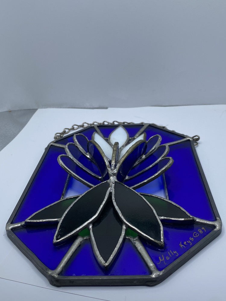 3D Stained Glass Flower Signed
