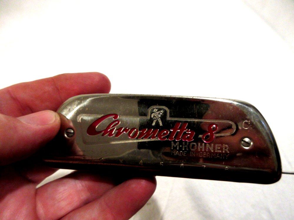 Vintage Hohner Chrometta 8 Harmonica w/Original Case Key C