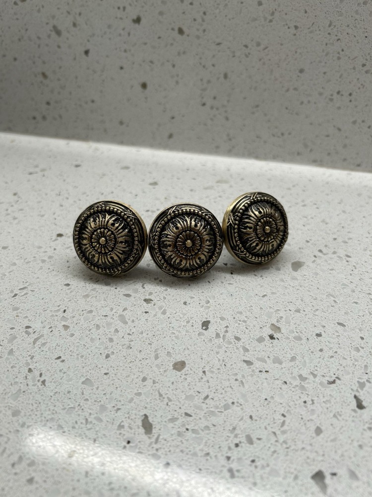 Shaub Brass Drawer Knobs- Set Of 9