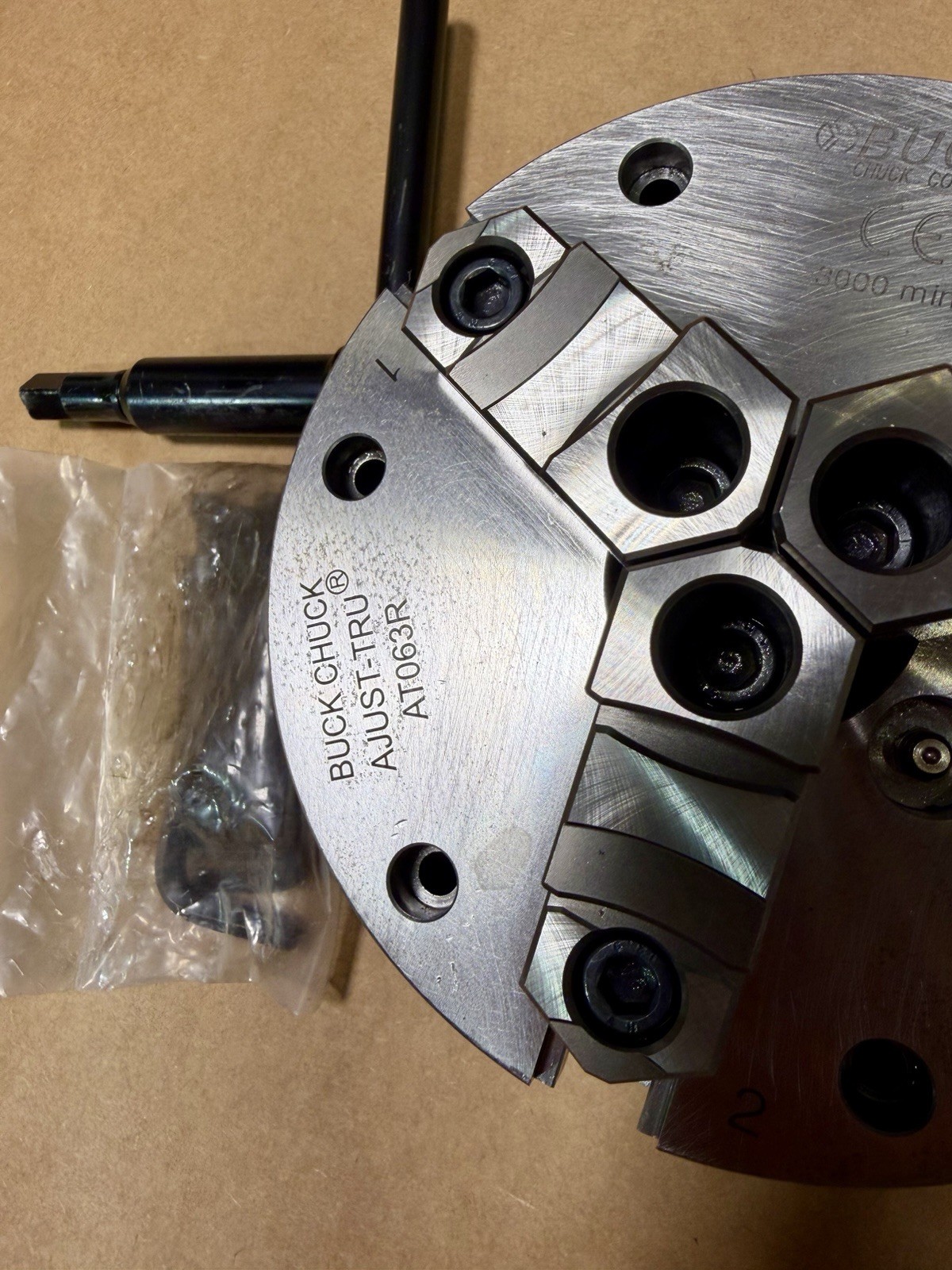 BUCK AT063RC 6" Inch 3 Jaw Manual Lathe Chuck Plain Back