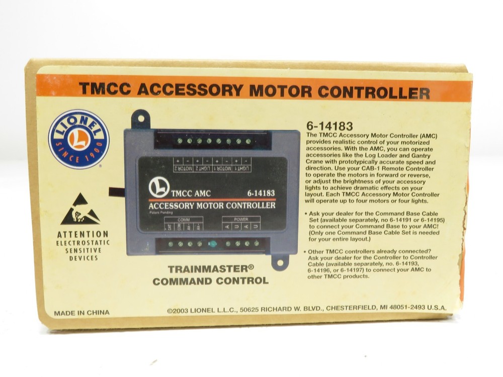 Lionel 6-14183 TMCC Accessory Motor Control LN