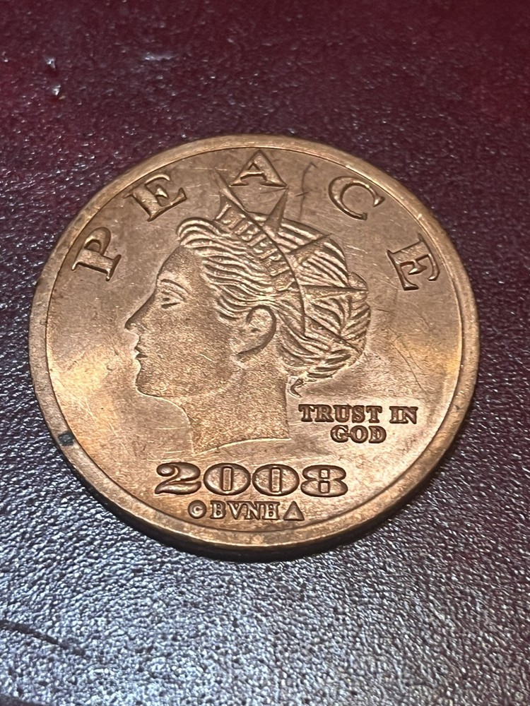 2008 Norfed $1 Peace Copper 1oz Hallmarked
