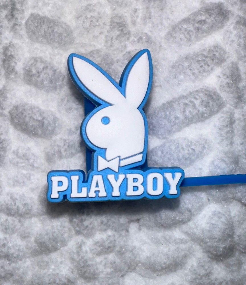 ✨10mm Straw Topper- Playboy-Blue✨