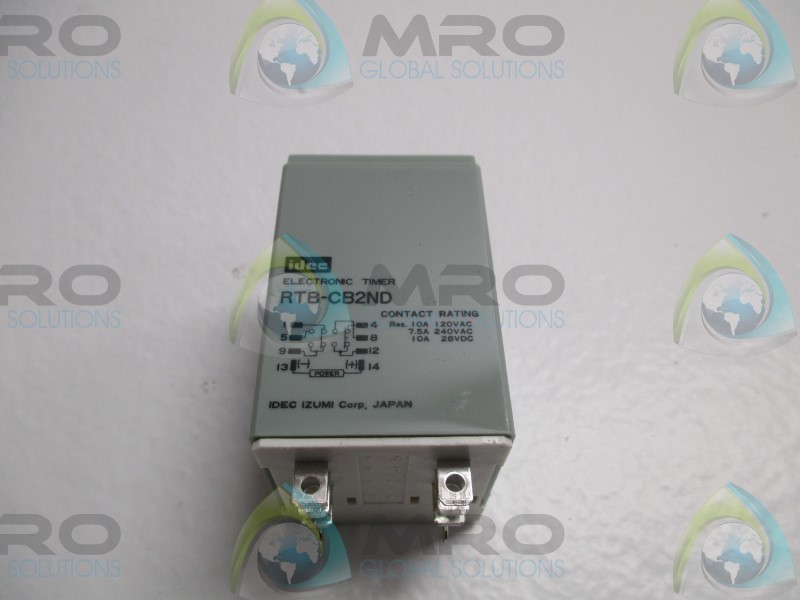 IDEC RTB-CB2ND TIME-DELAY RELAY 9.99sec. NSMP