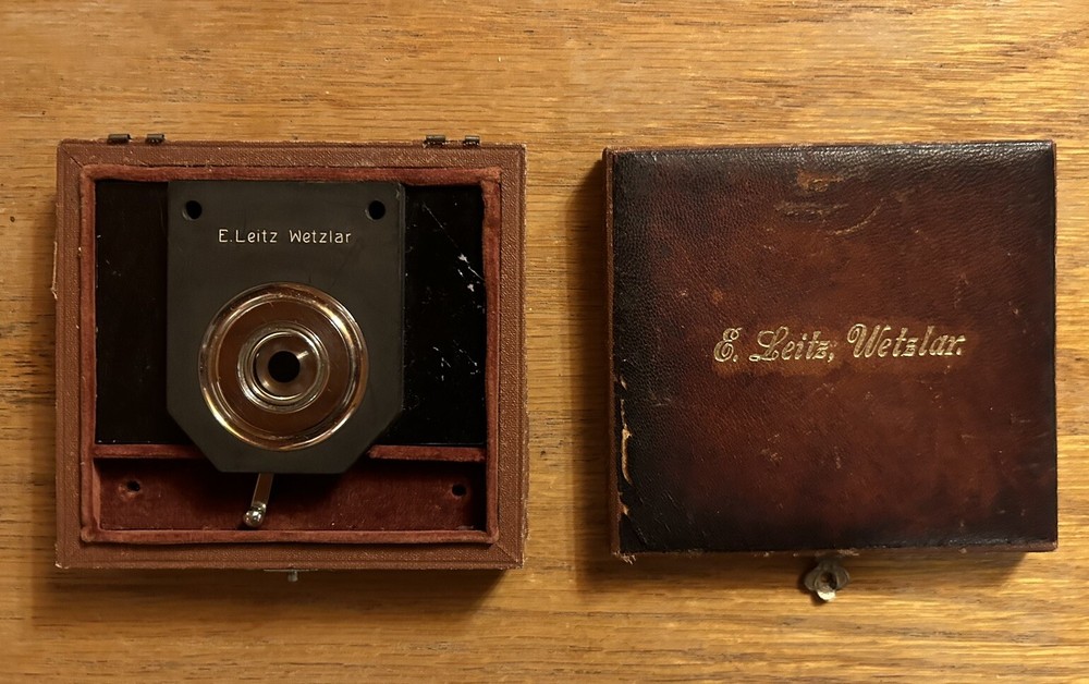 E Let’s Wetzlar Microscope Part In Satin Lined Box