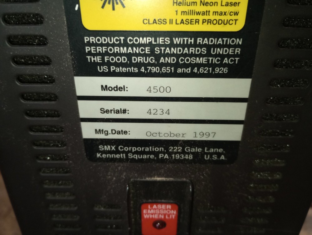 SMX 4500 Laser Tracker Sensor Unit w/Cables CMM Test Measurement